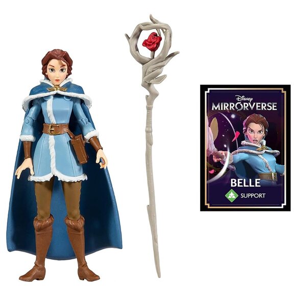 Disney Mirrorverse Belle 5" Support Action Figure Accessory McFarlane NEW! - Picture 10 of 11
